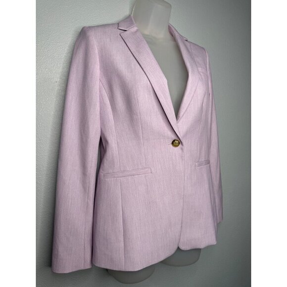 Banana Republic Classic Career Long And Lean Blazer Jacket SZ 0 Lavender - Picture 2 of 9